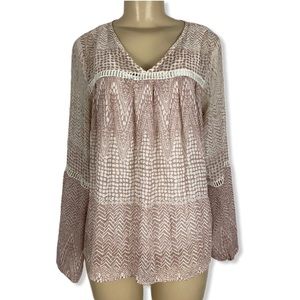 Maurices 2 piece top tank with overlay blush white